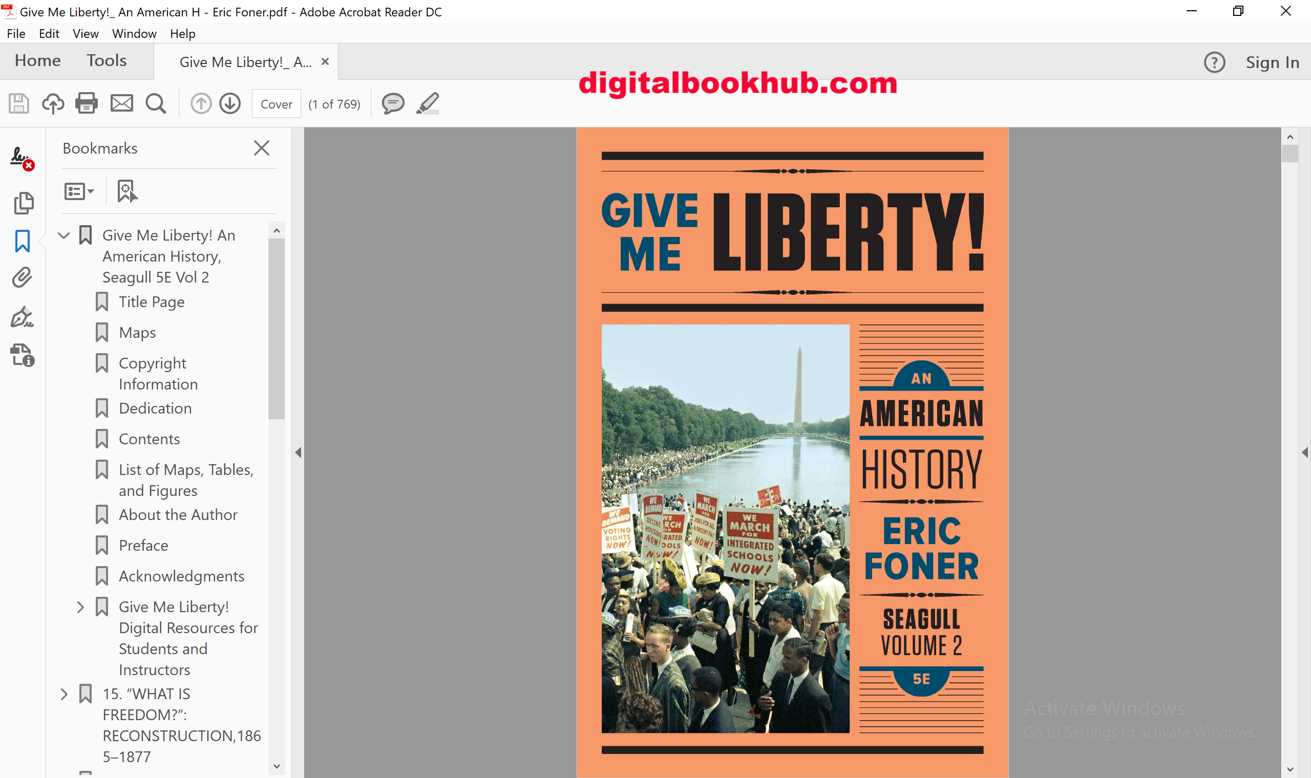 Give Me Liberty! An American History Seagull Fifth Edition Vol. 2 PDF Version